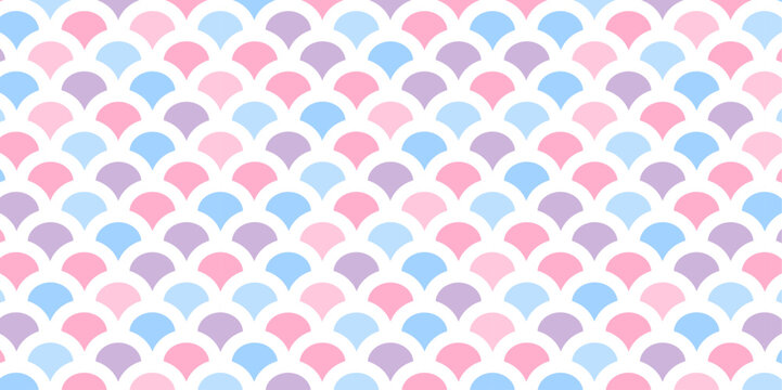 Fish scale pattern background. mermaid tail pattern grid for decoration. colorful pattern.