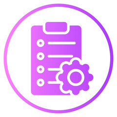 clipboard gradient icon