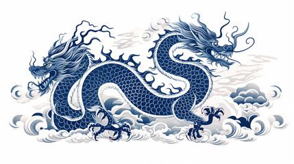 traditional chinese dragon illustration