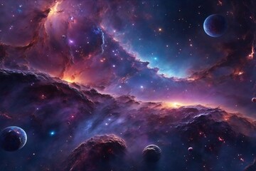 Galaxy Nebula, Galaxy Nebula Background, Galaxy Nebula Wallpaper, Galaxy Background, Space Background, Galaxy Wallpaper, Space Wallpaper, Universe Wallpaper, Ai Generative - obrazy, fototapety, plakaty