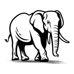 elephant vector illustration logo