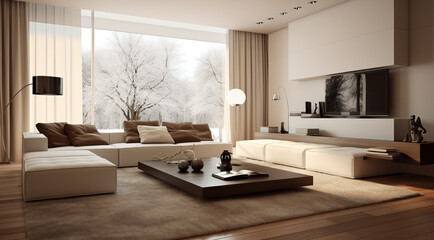 interior living room with natural light generativa IA