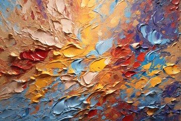 Oil Paint Strokes Texture Background, Oil Paint Strokes, Abstract Colorful Paint Stroks Background,...