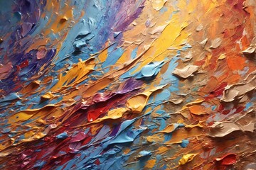 Oil Paint Strokes Texture Background, Oil Paint Strokes, Abstract Colorful Paint Stroks Background, Ai Generative