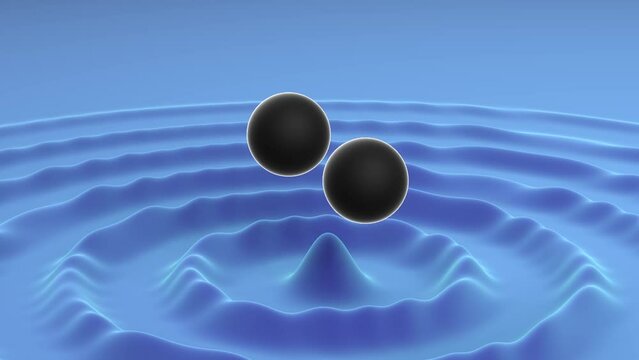 black hole gravity waves 3d animation, can be used to represent astrophysics of general relativity or gravitational collapse of space time