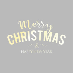 Vector merry christmas and happy new year card