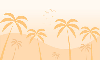 Fototapeta na wymiar Vector multicolored palm silhouettes background