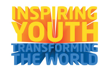 3D Text Design About International Youth Day Quotes