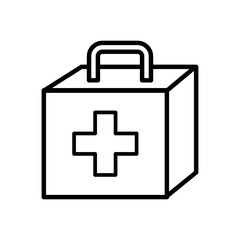 Fototapeta premium first aid kit icon isolated on white background