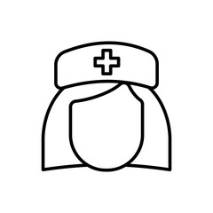 nurse icon, avatar, isolate on white background