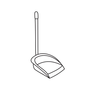 black and white dustpan clip art preview