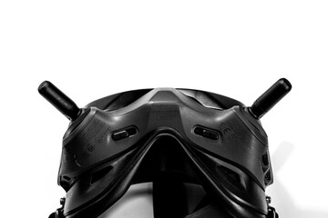 First-Person View goggles on white background