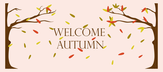 Autumn flat background for ecommerse
