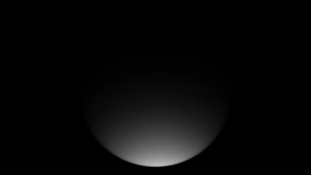 shining sphere on black background animation