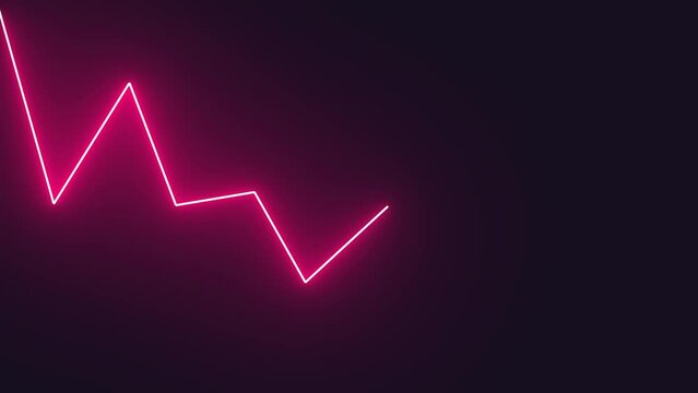 business graph decreases animation