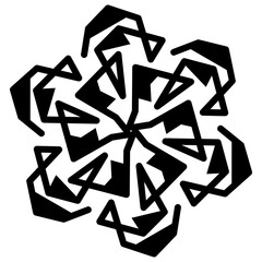 recycle symbol on black background