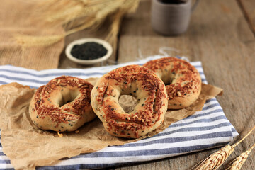 Black Sesame Sourdough Donut Bread Ring