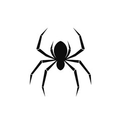 Vector logo of spider, minimalistic, black and white