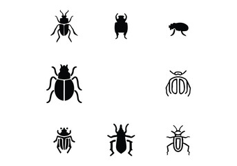 Fototapeta premium beautiful and amazing minimal black Ambrosia Beetle logo design illustration.