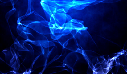 3D abstract digital technology blue light on blue gradient background.