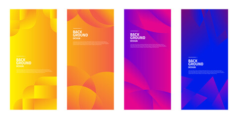 Vector colorful abstract fluid geometric gradient background