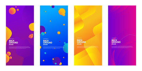 Vector colorful abstract fluid geometric gradient background