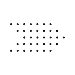 Geometric Dot Arrow Shape
