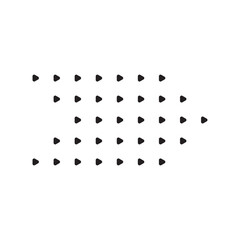 Geometric Dot Arrow Shape