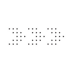 Geometric Dot Arrow Shape