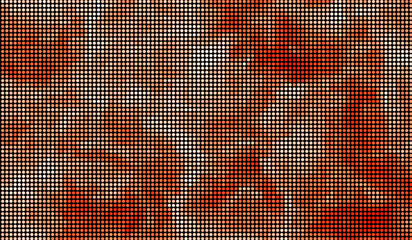 Halftone dots abstract digital technology orange light on orange background.