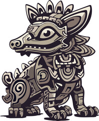 Animal mythology cartoon isolated on ancient style