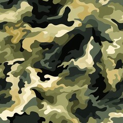 Fototapeta premium military camouflage background in khaki greens and browns , generative ai