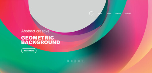 Circles minimal abstract background. Techno or business concept, pattern for wallpaper, banner, background, landing page, wall art, invitation, prints