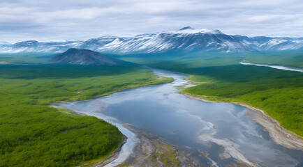 River canyon landscape in Sweden Abisko national park travel aerial view wilderness nature moody scenery.jpg
