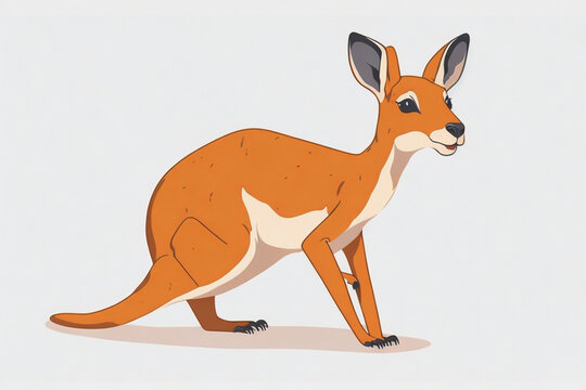 Illustration of kangaroo cartoon vector design