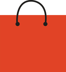 orange Shopping bag outline icon. linear style sign for mobile concept and web design. Paper bag simple icon. Symbol, logo. Pixel perfect graphics, isolated on white background.