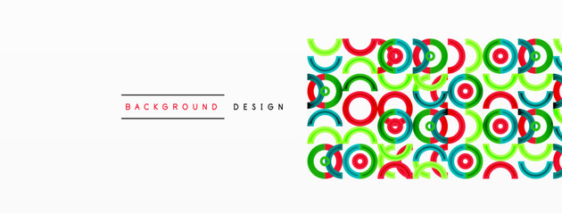 Colorful circle abstract background with vibrant and eye-catching design that incorporates a variety of different shades and hues creating a swirling, dynamic effect