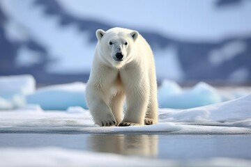 Polar bear of Spitzbergen Ursus maritimus - obrazy, fototapety, plakaty