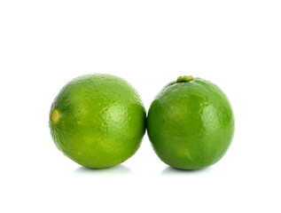 Fresh lime fruit  isolated on white background