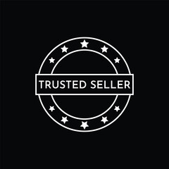 Fototapeta premium Trusted Seller Stamp Icon Logo Design