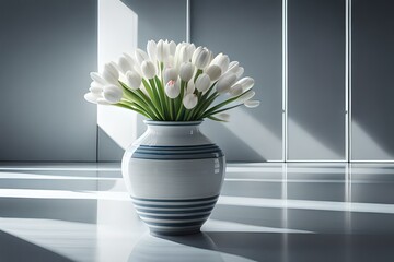 vase with flowers generated by AI