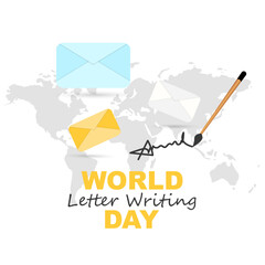 World Letter Writing Day on September 1. World letter writing day celebration greeting design. Vector illustration design