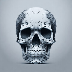 skull vector illustration white background