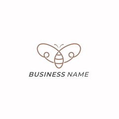 design logo creative line and bee