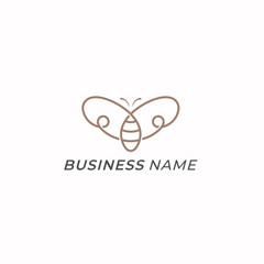 design logo creative line and bee © Decky