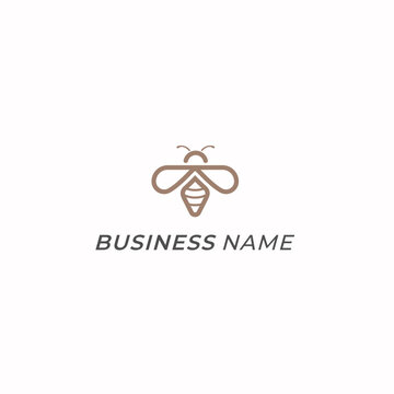 design logo creative line bee