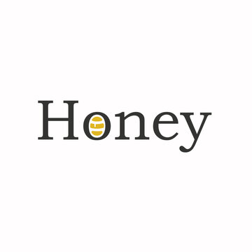 design logo creative text honey
