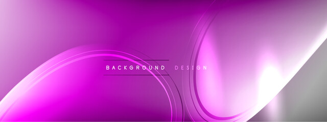 Vector abstract background - liquid transparent bubble shapes on fluid gradient with shadows and light effects