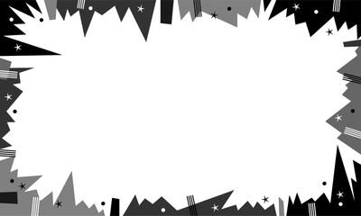 Simple black and white geometry background with copy spaces. Monochrome simple background for presentation.