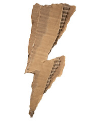 Lightning-shaped cardboard paper